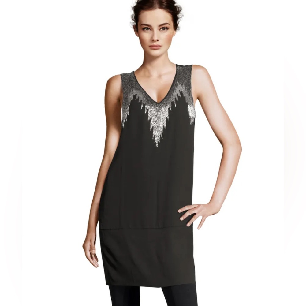 H&M Black Dress with Beaded Accents